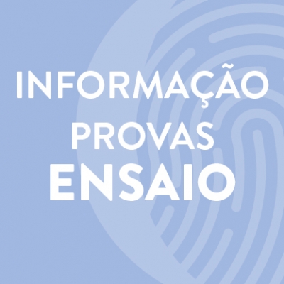 Provas Ensaio das Provas ModA e das Provas Finais