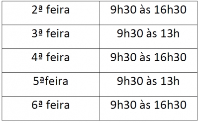 Altera&ccedil;&atilde;o do hor&aacute;rio dos Servi&ccedil;os Administrativos (Secretaria)